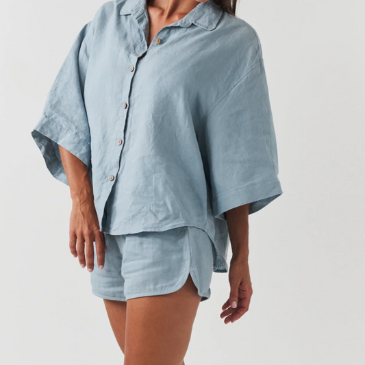 Suppafy Linen Sleep Set - Sea Blue