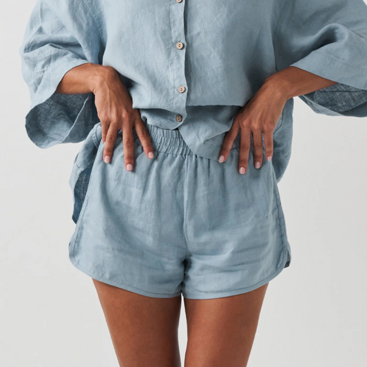 Suppafy Linen Sleep Set - Sea Blue